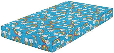 XISUNYA Rainbow Microfiber Crib Sheet Set