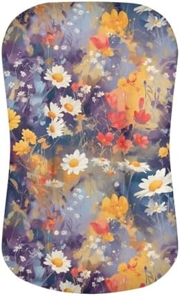 Daisy Bassinet Sheets with Marguerites Flowers