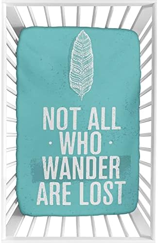 XISUNYA Adventure Words Print Crib Sheet Set