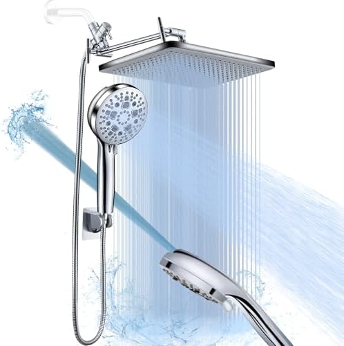 BSTKEECL 14 High Pressure Rain Shower Head Combo with Handheld and Adjustable Arm
