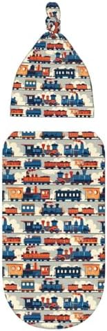 Muishi Funny Cartoon Steam Train Baby Swaddle Blanket Set
