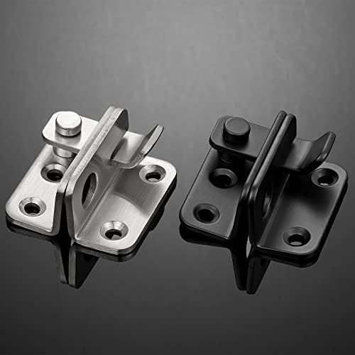 INIRET 2 Packs Flip Latches Black Stainless Steel Heavy Duty Barn Gate Lock
