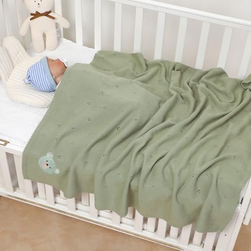 Mimixiong Soft Organic Cotton Swaddling Blanket 40x30 Inch