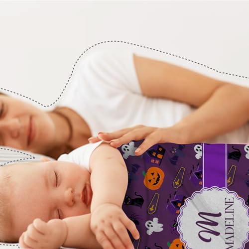 Zocoshi Halloween Baby Blanket with Custom Name 1