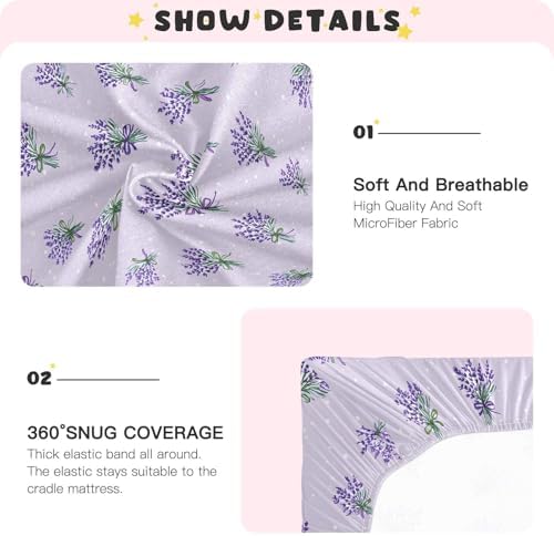 MNSRUU Crib Sheets Soft Breathable Fitted Bedding for Boys Girls