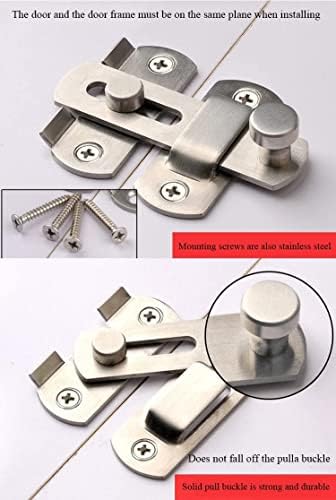DEIHGE 50mm Stainless Steel Sliding Bolt Door Lock