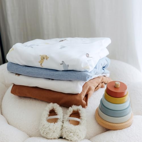 Dreamology 2-Pack Crib Sheets - Soft 100 Cotton Blue Animals Print