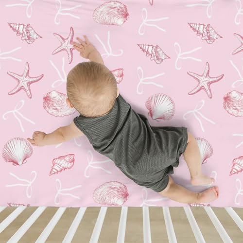 Ocean Sea Baby Crib Sheets 52x28 Fitted with Soft Snug Design