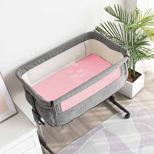 Biloban Waterproof Bassinet Sheets 2 Pack Ultra Soft Microfiber 1
