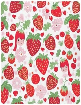 Jihqo Strawberry Red Crib Sheets Pack N Play Soft Breathable