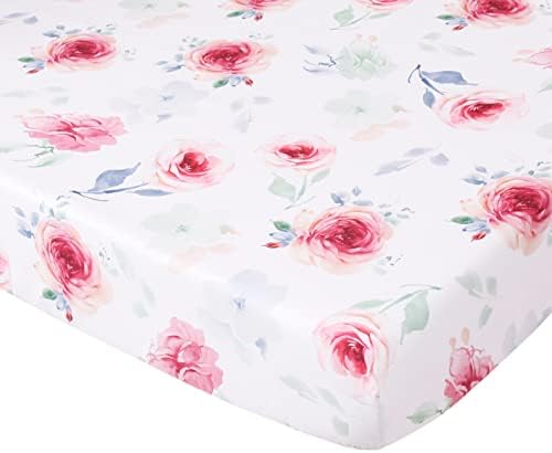 Belsden Pack of 3 Floral Crib Sheets for Baby Girl