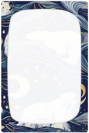 Starry Bear Crib Sheets Pack N Play 39 x 27