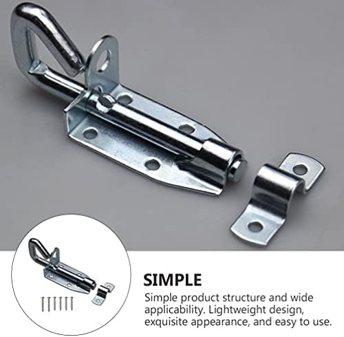 VOIV Gate Bolt with Slide Lock Hasp 2 Sets Stainless Steel Security Latch