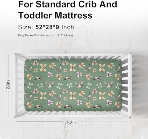 KASTLEE Mallard Ducks Fitted Crib Sheet 52x28 1