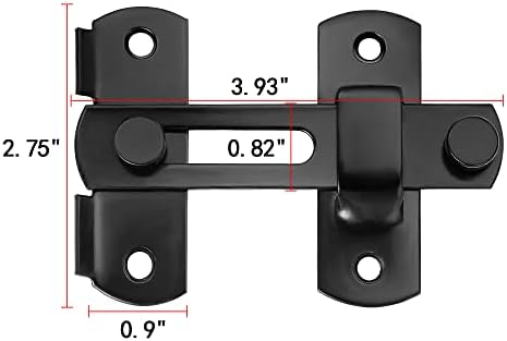 4 Pack Stainless Steel Barn Door Latches with 4 Screws