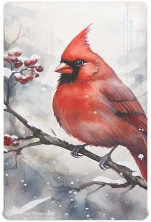 Jihqo Winter Red Bird Crib Sheets Pack N Play