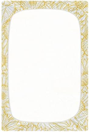 ALAZA Vintage Sunflower Crib Sheet 39x27 inch