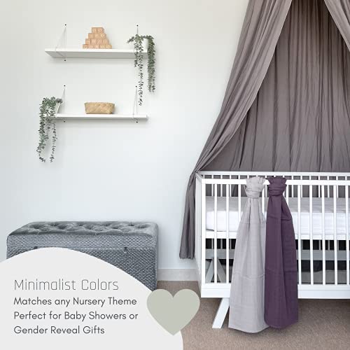 MOZAH Organic Muslin Swaddle Blankets 2 Pack