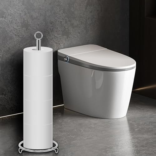 Siyzda Chrome Metal Toilet Paper Holder Stand 1