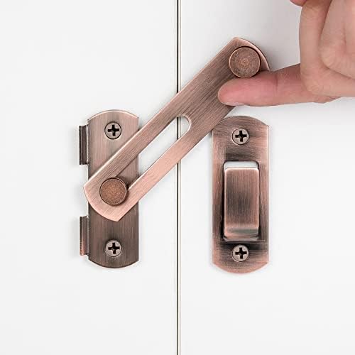 INIRET 4 Pack Barn Door Latches Red Bronze Stainless Steel