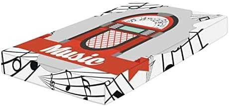 XISUNYA Jukebox Crib Sheet Set 28x52x8
