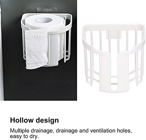 Gigicial Toilet Paper Holder - Wall Mounted Tissue Roll Shelf White
