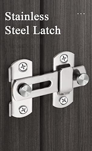 SHAUNI Stainless Steel Gate Latch 90 Degree Door Buckle