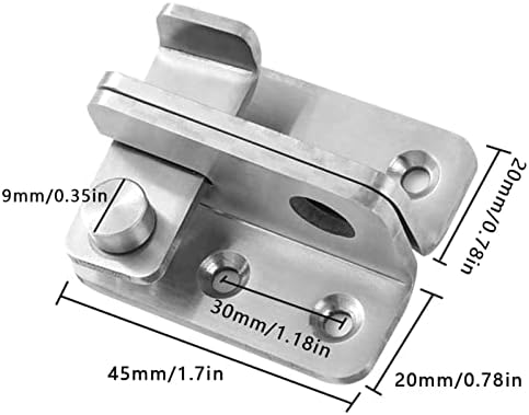 SHAUNI Slide Latch Deadbolt Lock with Chrome Finish