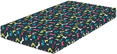 XISUNYA Decorative Crib Sheet with Paw Print Design