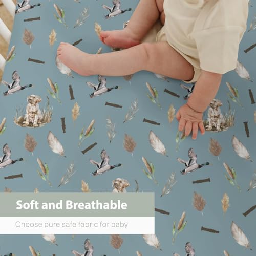 Hunting Ducks Baby Crib Sheets 52x28 Fitted