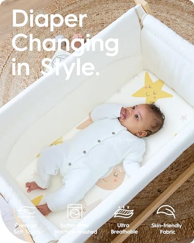 TotBasic Extra Stretchy Changing Pad Cover 2 Pack 1