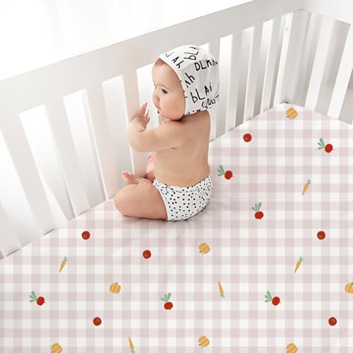 Plushii 4 Pack Fitted Crib Sheets with Pink Sheep Design