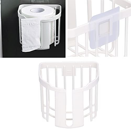 Gigicial Toilet Paper Holder - Wall Mounted Tissue Roll Shelf White