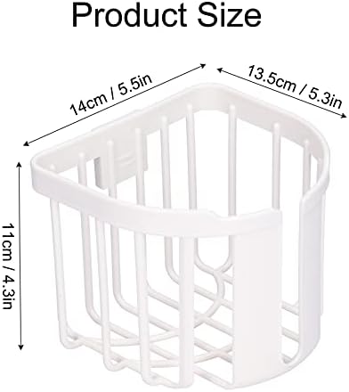 Gigicial Toilet Paper Holder - Wall Mounted Tissue Roll Shelf White