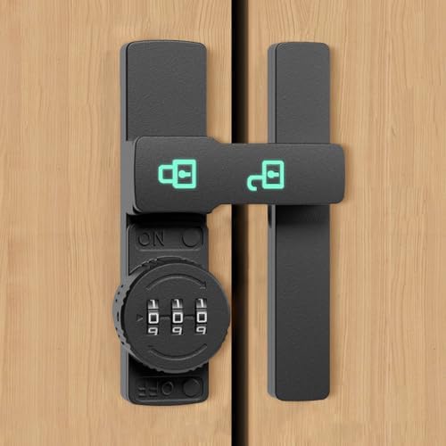 Tshiwort Barn Door Lock Latch with Luminous Design