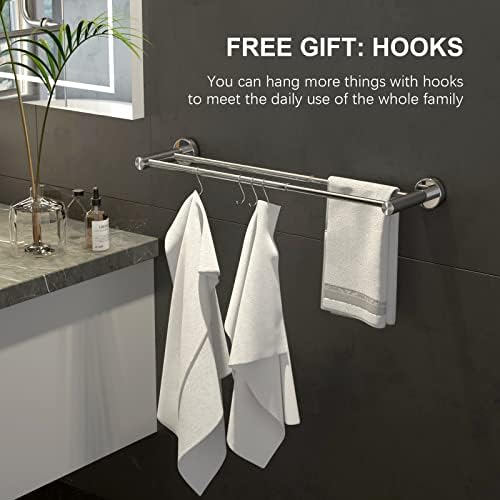 Adjustable Double Towel Bar Chrome 16-276 Inch
