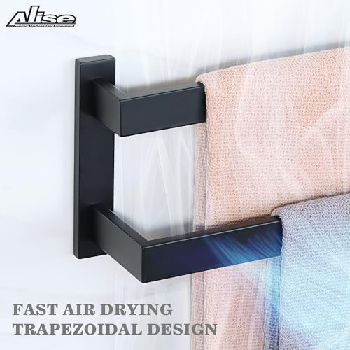 Alise Bath Double Towel Bar Matte Black 28 Inch