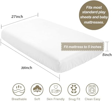 CaTaKu Baby Crib Sheets Brown Leopard Print Fitted 27x39