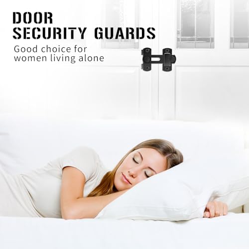 2 Pcs Barn Door Lock in Matte Black