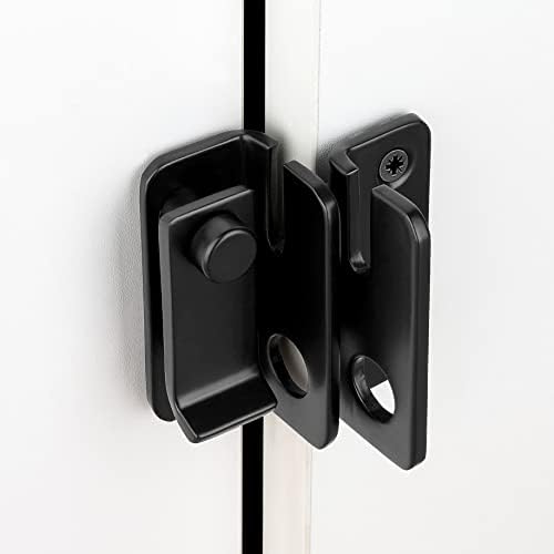 INIRET 2 Packs Flip Latches Black Stainless Steel Heavy Duty Barn Gate Lock