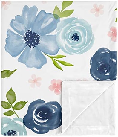 Sweet Jojo Designs Watercolor Floral Swaddle Blanket