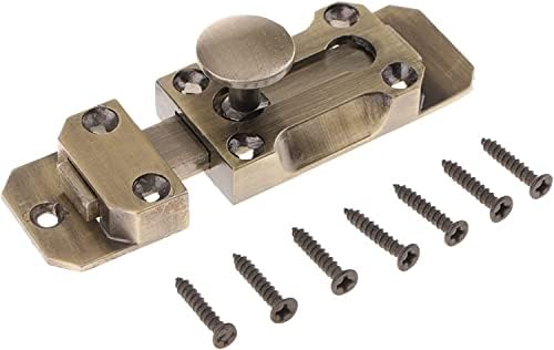 SHAUNI Brass Gate Slide Latch Lock Red Copper 5in