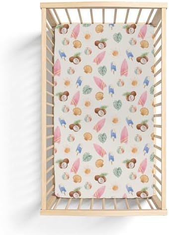 Soft Snug Fitted Crib Sheets for Boy Girl 52x28 Inches