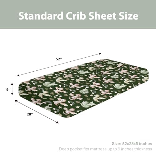 Fairytale Dragon Baby Crib Sheets 52x28 Snug Fitted