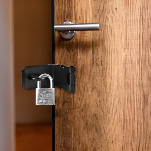 4 Inch Stainless Steel Door Latch Padlock Hasp Set with Keys