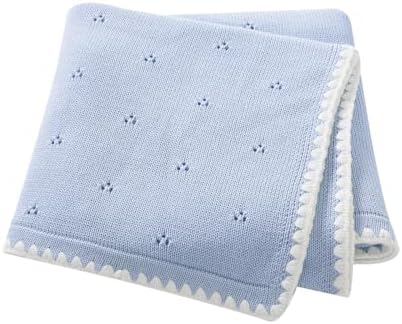 Wugugu Baby Blanket Swaddling 30x40 Inch Cotton Knit