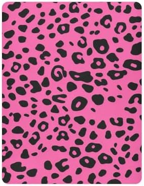 Jihqo Leopard Print Rose Crib Sheets for Boys Girls