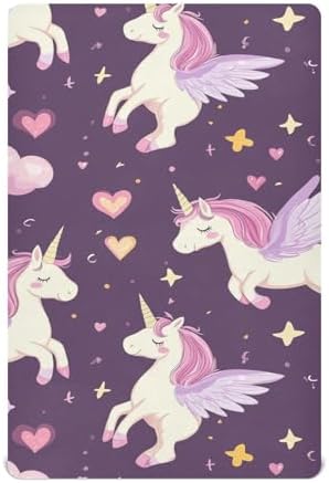 Gbjiemia Unicorn Pony Crib Sheets for Boys Girls 1