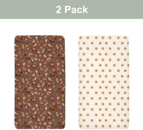 Western Cowboy Crib Sheets 52x28 - 2 Pack