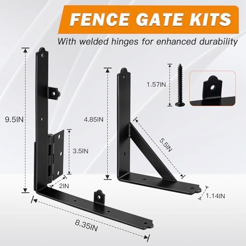 JOHAHTANG Fence Gate Kit Heavy Duty Steel
